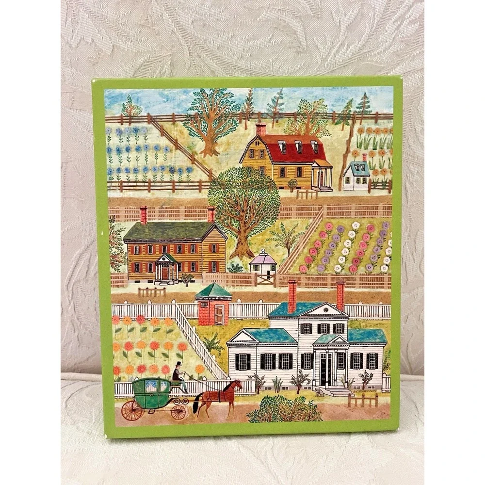 Hallmark Nostalgic Stationary Set NEW Vintage 70s Robert G. Schneeburg Folk Art